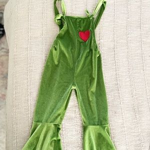 Toddler Grinch overalls